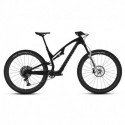 Carbon frame Adjustable suspension mountain bike Black