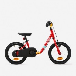 Kids' 14-Inch 3-5 Years 2-in-1 Balance Bike Discover 500 Red