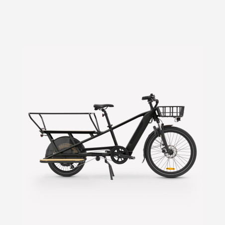 BTWIN Electric Longtail Cargo Bike R500E Black