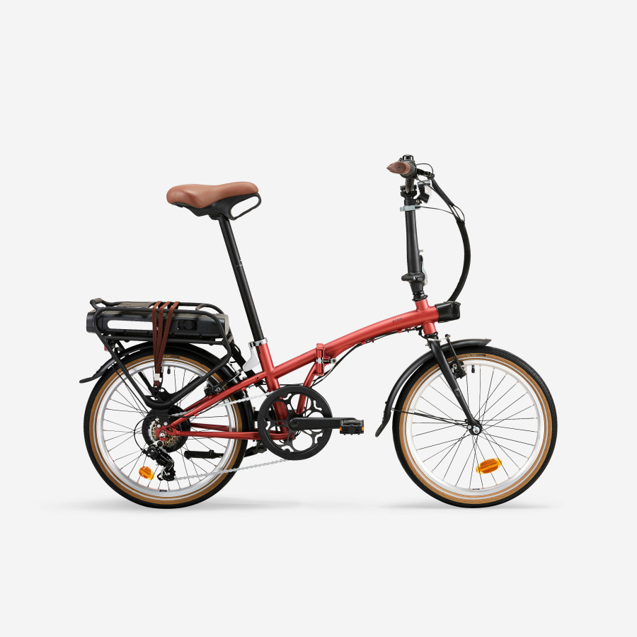Vélo Pliant Electrique BTWIN E Fold 500 Rouge