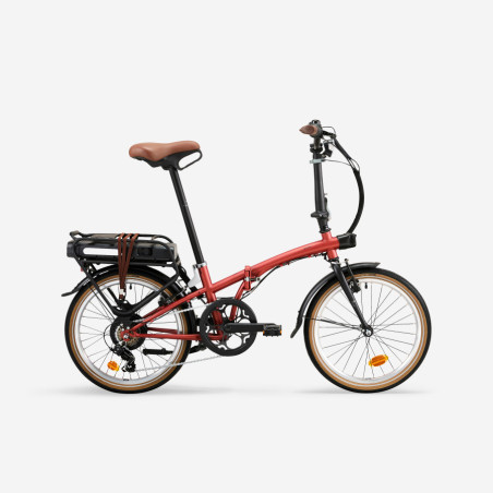 Vélo Pliant Electrique BTWIN E Fold 500 Rouge