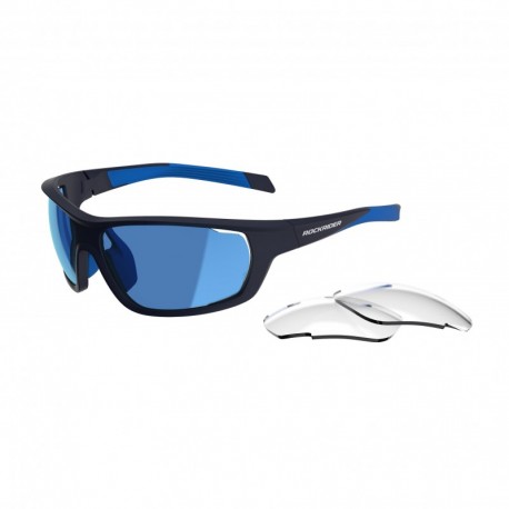 Cycling Glasses Perf 100 Pack Interchangeable CAT 0+3 Lenses Blue